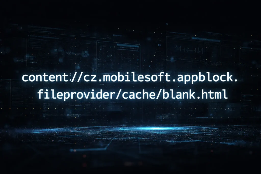 Understanding content://cz.mobilesoft.appblock.fileprovider/cache/blank.html and Why It Appears on Android content://cz.mobilesoft.appblock.fileprovider/cache/blank.html