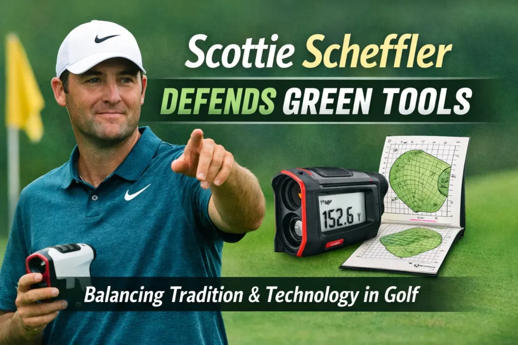 scottie scheffler defends green tools